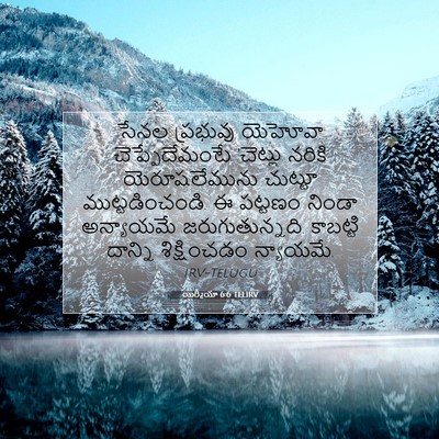 Picture 07 - యిర్మీయా 6:6 TELIRV - సేనల ప్రభువు - Bible Verse Picture