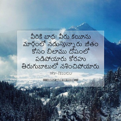 Picture 07 - యూదా పత్రిక 1:11 TELIRV - వీరికి బాధ! వీరు - Bible Verse Picture
