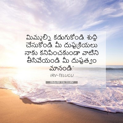 Picture 07 - యెషయా 1:16 TELIRV - మిమ్మల్ని - Bible Verse Picture
