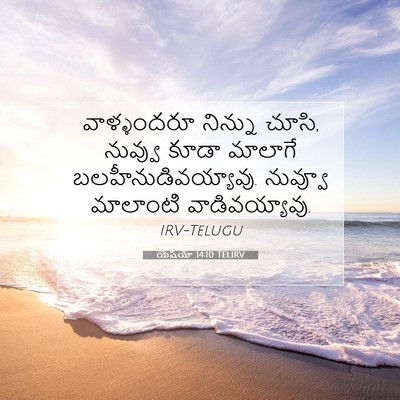 Picture 07 - యెషయా 14:10 TELIRV - వాళ్ళందరూ నిన్ను - Bible Verse Picture