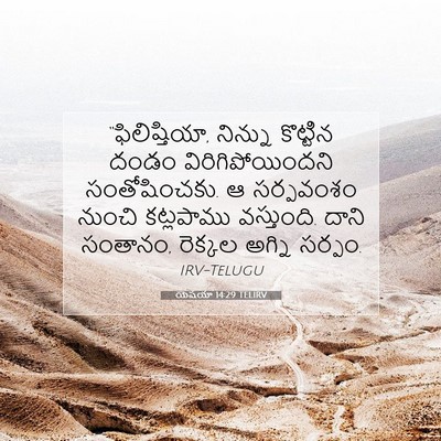 Picture 07 - యెషయా 14:29 TELIRV - “ఫిలిష్తియా, - Bible Verse Picture