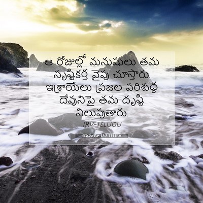 Picture 07 - యెషయా 17:7 TELIRV - ఆ రోజుల్లో - Bible Verse Picture