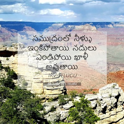 Picture 07 - యెషయా 19:5 TELIRV - సముద్రంలో నీళ్ళు - Bible Verse Picture