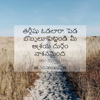 Picture 07 - యెషయా 23:14 TELIRV - తర్షీషు ఓడలారా, - Bible Verse Picture