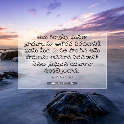 Picture 07 - యెషయా 23:9 TELIRV - ఆమె గర్వాన్నీ, - Bible Verse Picture