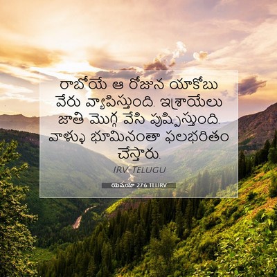 Picture 07 - యెషయా 27:6 TELIRV - రాబోయే ఆ రోజున - Bible Verse Picture