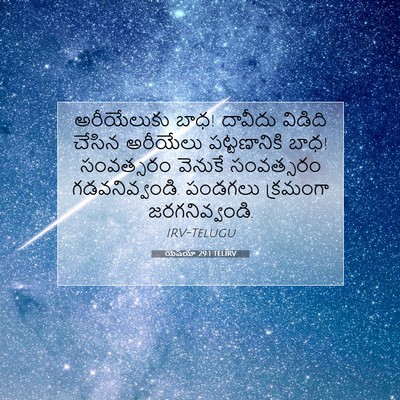 Picture 07 - యెషయా 29:1 TELIRV - అరీయేలుకు బాధ! - Bible Verse Picture