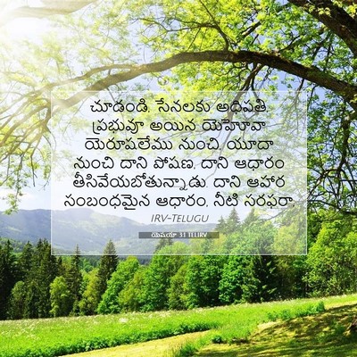 Picture 07 - యెషయా 3:1 TELIRV - చూడండి, సేనలకు - Bible Verse Picture
