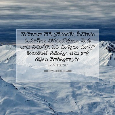 Picture 07 - యెషయా 3:16 TELIRV - యెహోవా - Bible Verse Picture