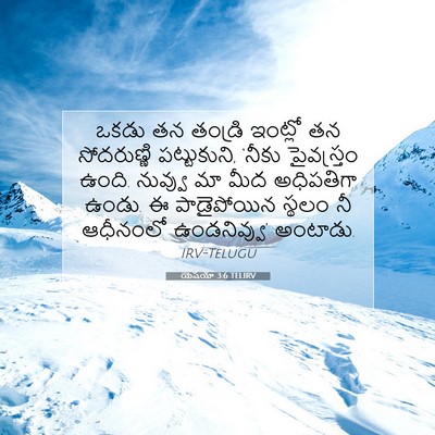 Picture 07 - యెషయా 3:6 TELIRV - ఒకడు తన తండ్రి - Bible Verse Picture