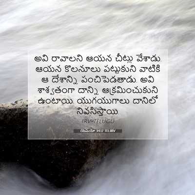 Picture 07 - యెషయా 34:17 TELIRV - అవి రావాలని ఆయన - Bible Verse Picture
