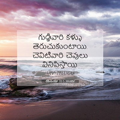 Picture 07 - యెషయా 35:5 TELIRV - గుడ్డివారి కళ్ళు - Bible Verse Picture