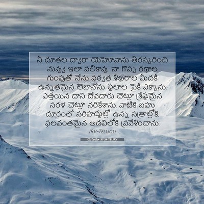 Picture 07 - యెషయా 37:24 TELIRV - నీ దూతల ద్వారా - Bible Verse Picture