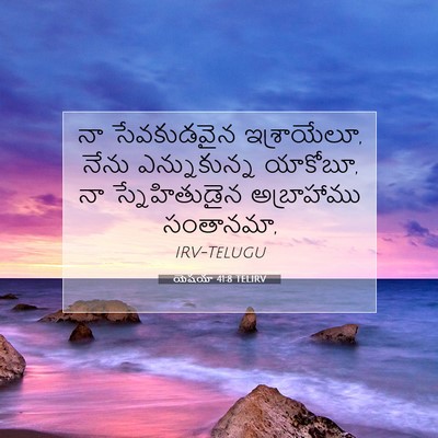 Picture 07 - యెషయా 41:8 TELIRV - నా సేవకుడవైన - Bible Verse Picture