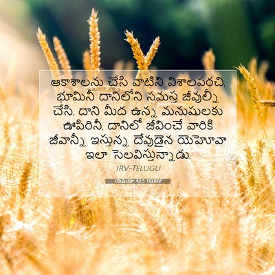 Picture 07 - యెషయా 42:5 TELIRV - ఆకాశాలను చేసి - Bible Verse Picture