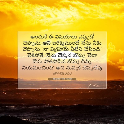 Picture 07 - యెషయా 48:5 TELIRV - అందుకే ఈ విషయాలు - Bible Verse Picture