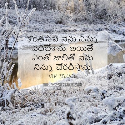 Picture 07 - యెషయా 54:7 TELIRV - కొంతసేపే నేను - Bible Verse Picture