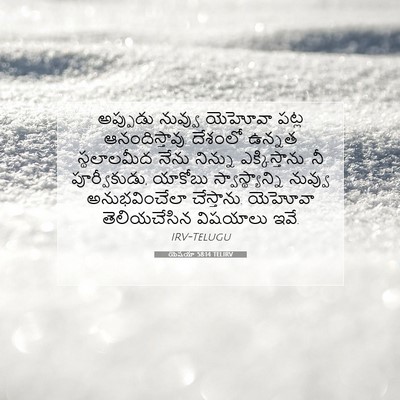 Picture 07 - యెషయా 58:14 TELIRV - అప్పుడు నువ్వు - Bible Verse Picture