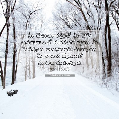Picture 07 - యెషయా 59:3 TELIRV - మీ చేతులు రక్తంతో - Bible Verse Picture