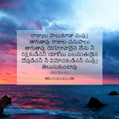 Picture 07 - యెషయా 60:16 TELIRV - రాజ్యాల పాలుకూడా - Bible Verse Picture