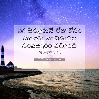 Picture 07 - యెషయా 63:4 TELIRV - పగ తీర్చుకునే - Bible Verse Picture