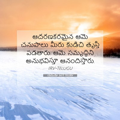 Picture 07 - యెషయా 66:11 TELIRV - ఆదరణకరమైన ఆమె - Bible Verse Picture