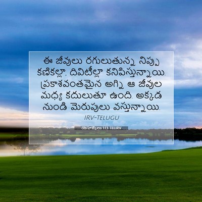 Picture 07 - యెహెజ్కేలు 1:13 TELIRV - ఈ జీవులు - Bible Verse Picture