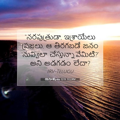 Picture 07 - యెహెజ్కేలు 12:9 TELIRV - “నరపుత్రుడా, - Bible Verse Picture