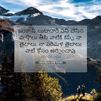 Picture 07 - యెహెజ్కేలు 16:18 TELIRV - ఇంకా నీ బుటాదారీ - Bible Verse Picture