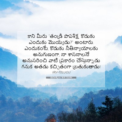 Picture 07 - యెహెజ్కేలు 18:19 TELIRV - కాని మీరు “తండ్రి - Bible Verse Picture