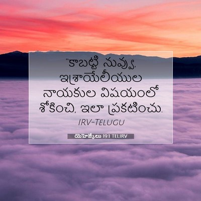 Picture 07 - యెహెజ్కేలు 19:1 TELIRV - “కాబట్టి నువ్వు, - Bible Verse Picture