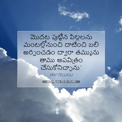 Picture 07 - యెహెజ్కేలు 20:26 TELIRV - మొదట పుట్టిన - Bible Verse Picture