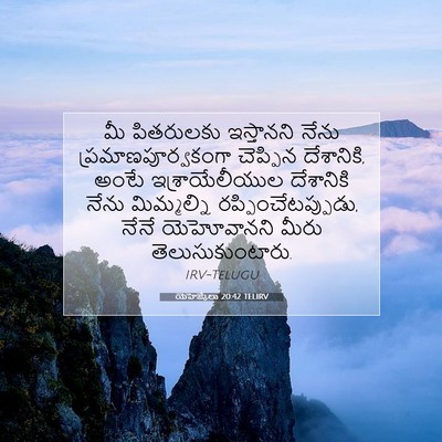 Picture 07 - యెహెజ్కేలు 20:42 TELIRV - మీ పితరులకు - Bible Verse Picture