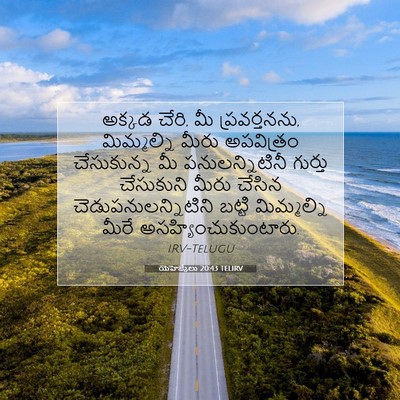 Picture 07 - యెహెజ్కేలు 20:43 TELIRV - అక్కడ చేరి, మీ - Bible Verse Picture