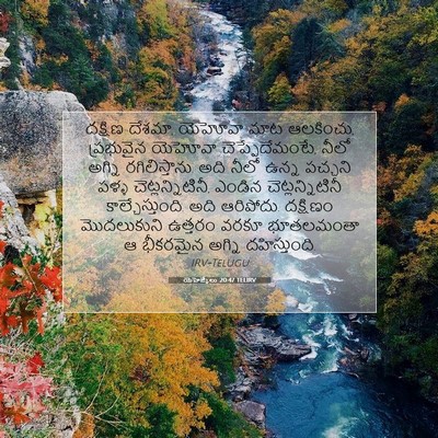 Picture 07 - యెహెజ్కేలు 20:47 TELIRV - దక్షిణ దేశమా, - Bible Verse Picture