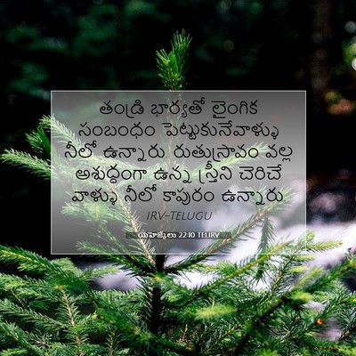 Picture 07 - యెహెజ్కేలు 22:10 TELIRV - తండ్రి భార్యతో - Bible Verse Picture
