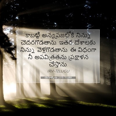 Picture 07 - యెహెజ్కేలు 22:15 TELIRV - కాబట్టి - Bible Verse Picture