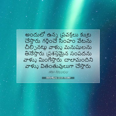 Picture 07 - యెహెజ్కేలు 22:25 TELIRV - అందులో ఉన్న - Bible Verse Picture