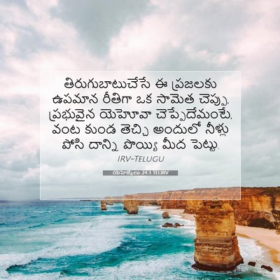 Picture 07 - యెహెజ్కేలు 24:3 TELIRV - తిరుగుబాటుచేసే ఈ - Bible Verse Picture