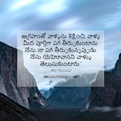 Picture 07 - యెహెజ్కేలు 25:17 TELIRV - ఆగ్రహంతో వాళ్ళను - Bible Verse Picture