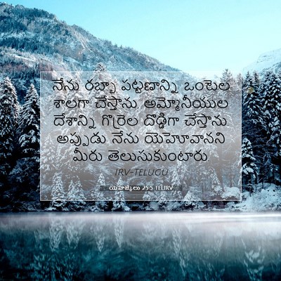 Picture 07 - యెహెజ్కేలు 25:5 TELIRV - నేను రబ్బా - Bible Verse Picture