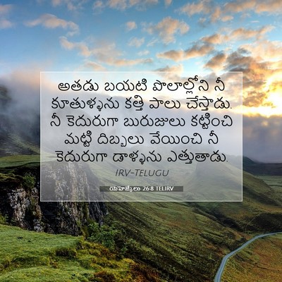 Picture 07 - యెహెజ్కేలు 26:8 TELIRV - అతడు బయటి - Bible Verse Picture