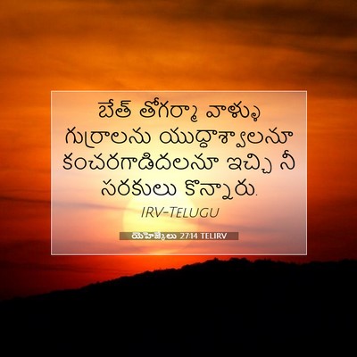 Picture 07 - యెహెజ్కేలు 27:14 TELIRV - బేత్ తోగర్మా - Bible Verse Picture