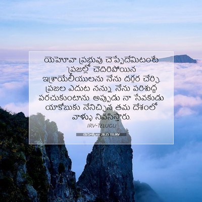 Picture 07 - యెహెజ్కేలు 28:25 TELIRV - యెహోవా ప్రభువు - Bible Verse Picture