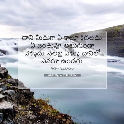 Picture 07 - యెహెజ్కేలు 29:11 TELIRV - దాని మీదుగా ఏ కాలూ - Bible Verse Picture