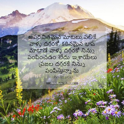 Picture 07 - యెహెజ్కేలు 3:5 TELIRV - అపరిచితమైన మాటలు - Bible Verse Picture