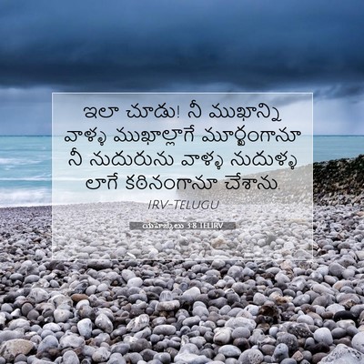 Picture 07 - యెహెజ్కేలు 3:8 TELIRV - ఇలా చూడు! నీ - Bible Verse Picture