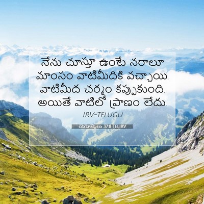 Picture 07 - యెహెజ్కేలు 37:8 TELIRV - నేను చూస్తూ ఉంటే - Bible Verse Picture
