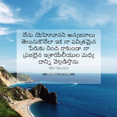Picture 07 - యెహెజ్కేలు 39:7 TELIRV - నేను యెహోవానని - Bible Verse Picture
