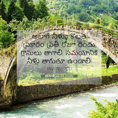 Picture 07 - యెహెజ్కేలు 4:11 TELIRV - అలాగే నీళ్ళు కొలత - Bible Verse Picture